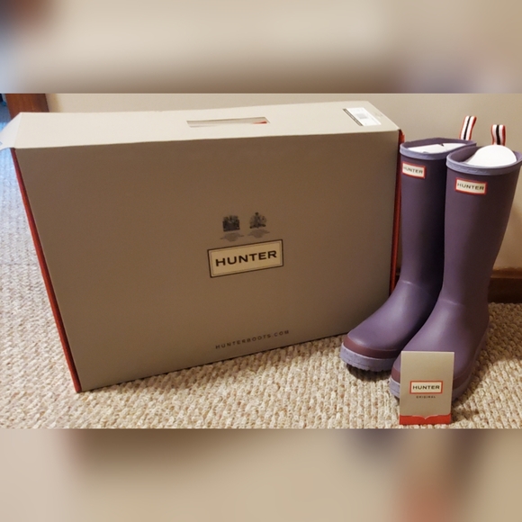 Hunter Lavender Tall Speckle Sole Boots - Picture 7 of 8